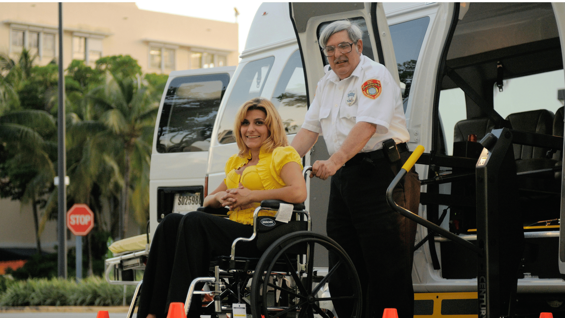 Wheelchair accessible vehicle with driver assistance