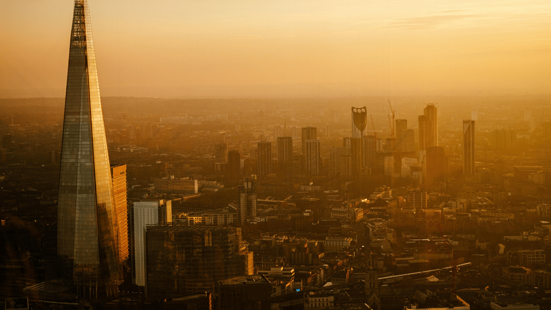 London skyline at sunset