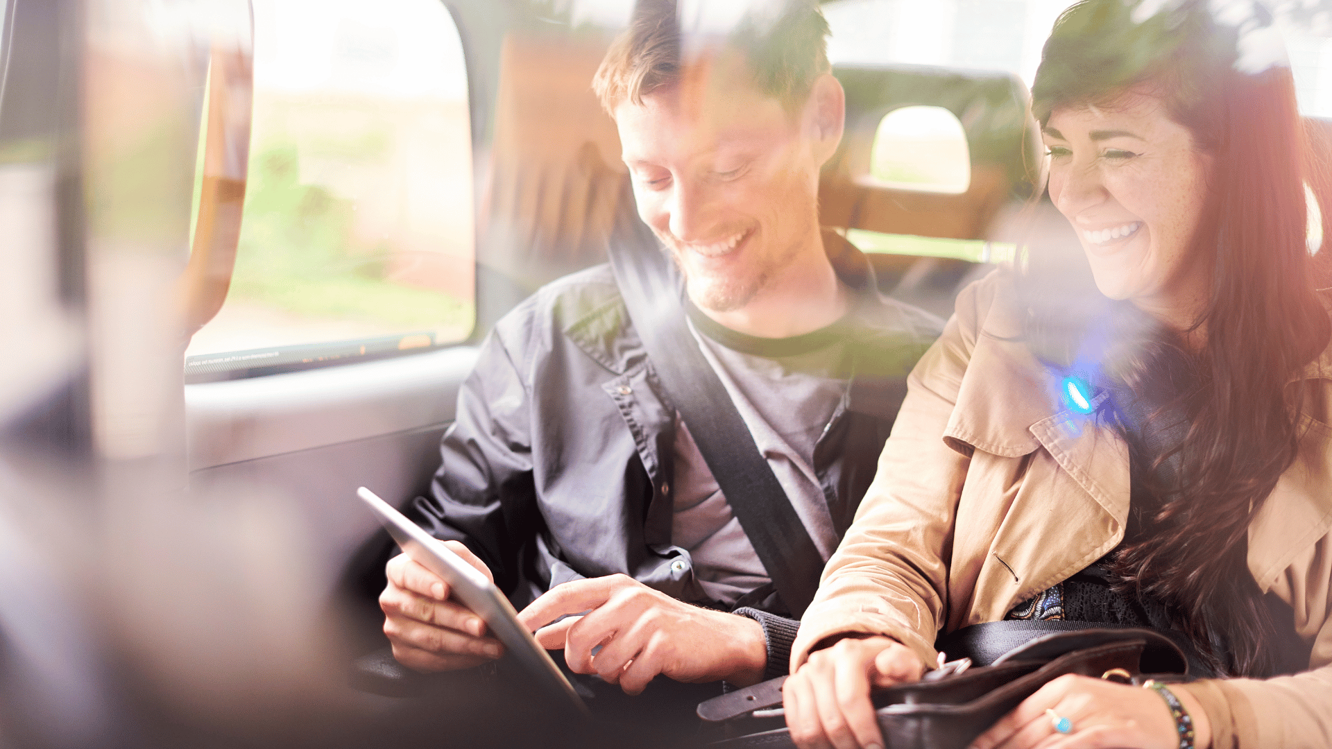 Passengers seated comfortably in a vehicle